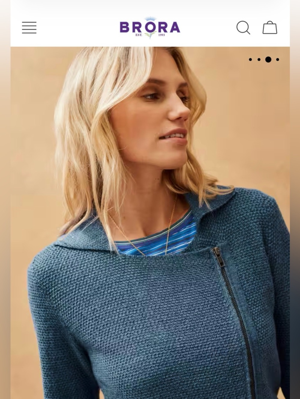 Brora  Iconic bestselling silhouette biker cardigan in Merino